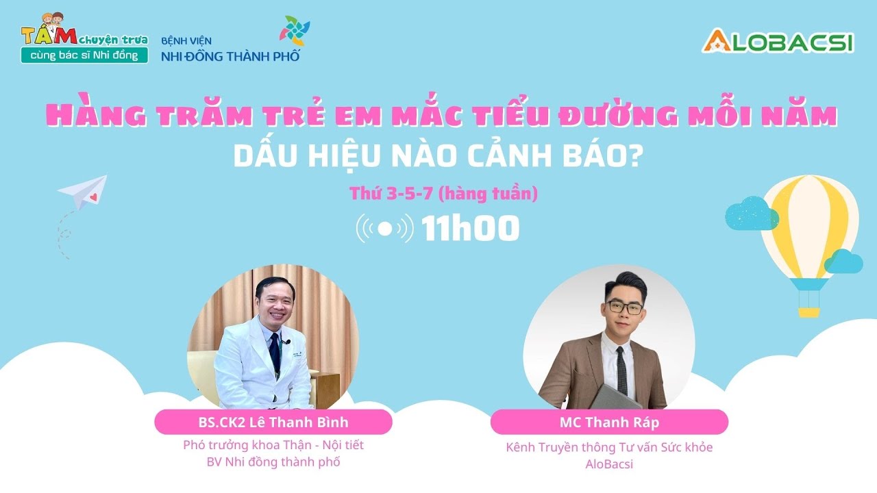 Hàng trăm trẻ em mắc tiểu đường mỗi năm: Dấu hiệu nào cảnh báo? | BS.CK2 Lê Thanh Bình