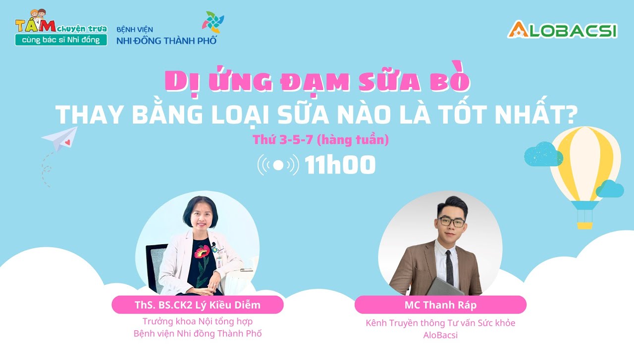 Dị ứng đạm sữa bò, thay bằng loại sữa nào là tốt nhất? | ThS.BS.CK2 Lý Kiều Diễm