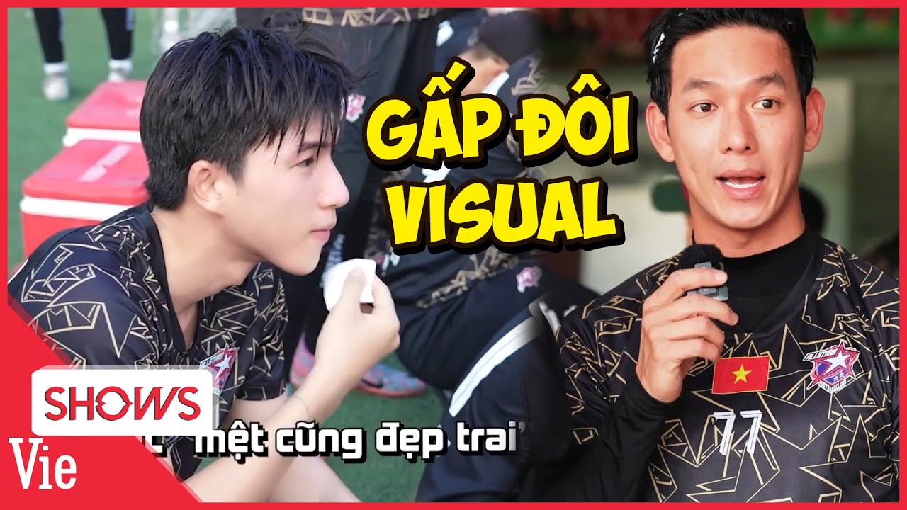 Anh trai HIEUTHUHAI đụng độ Song Luân ngay trên sân cỏ, gấp đôi visual mệt mà cũng đẹp trai