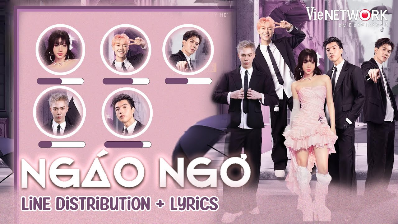 NGÁO NGƠ (Line Distribution + Lyrics) HIEUTHUHAI, Erik, Anh Tú ATUS, JSOL ft. Orange