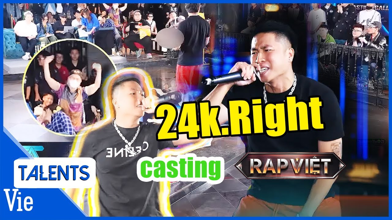 "Hoàng tử Long Biên" 24k.Right cực cháy tại casting, đi thẳng đến rehearsal Rap Việt Mùa 3