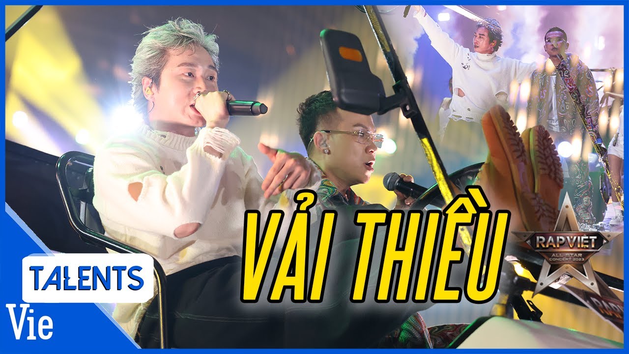 VẢI THIỀU - SMO cùng Karik lượn siêu xe cực hoành tráng tại sân khấu Rap Việt Concert 2023