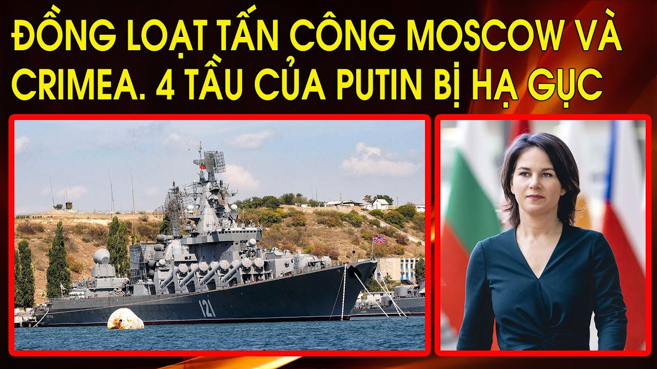 Moscow và Crimea bị tấn công dữ dội. 4 tầu Nga bị hạ gục. Quân Nga ra đầu hàng bị đồng đội pháo kích