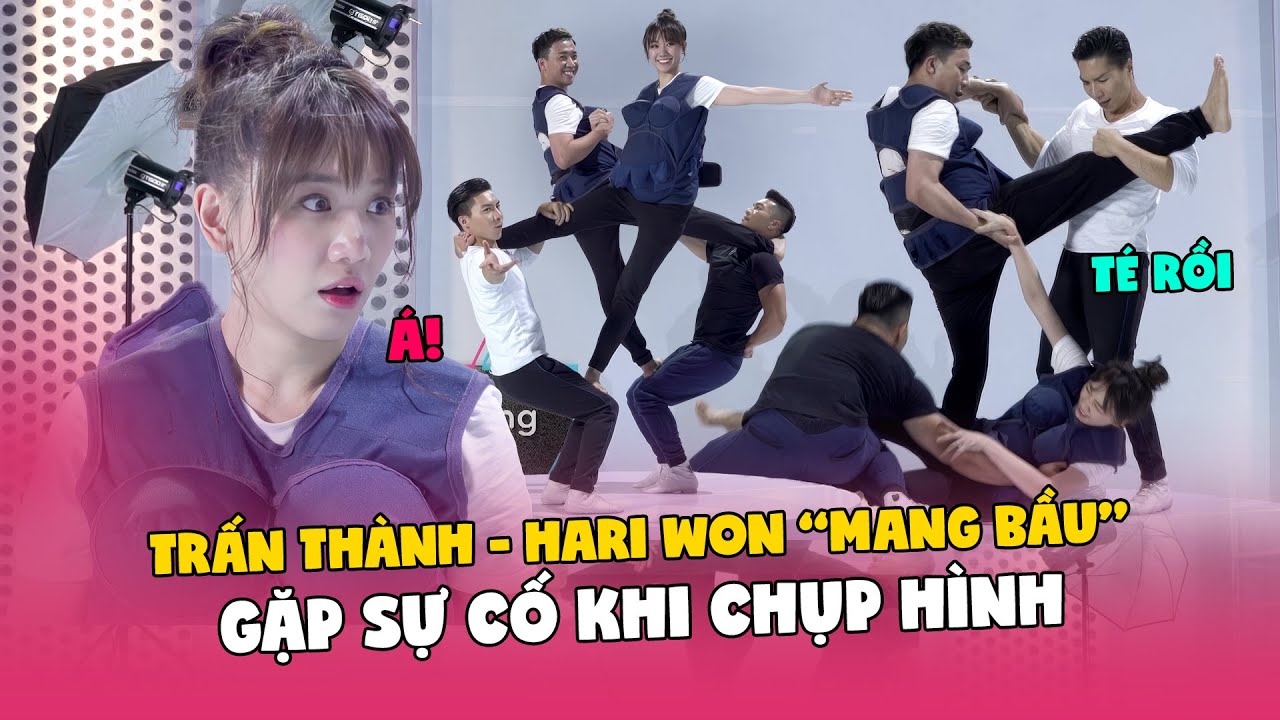 TRẤN THÀNH - HARI WON "mang bầu" gặp sự cố khi chụp hình | Khi Đàn Ông Mang Bầu