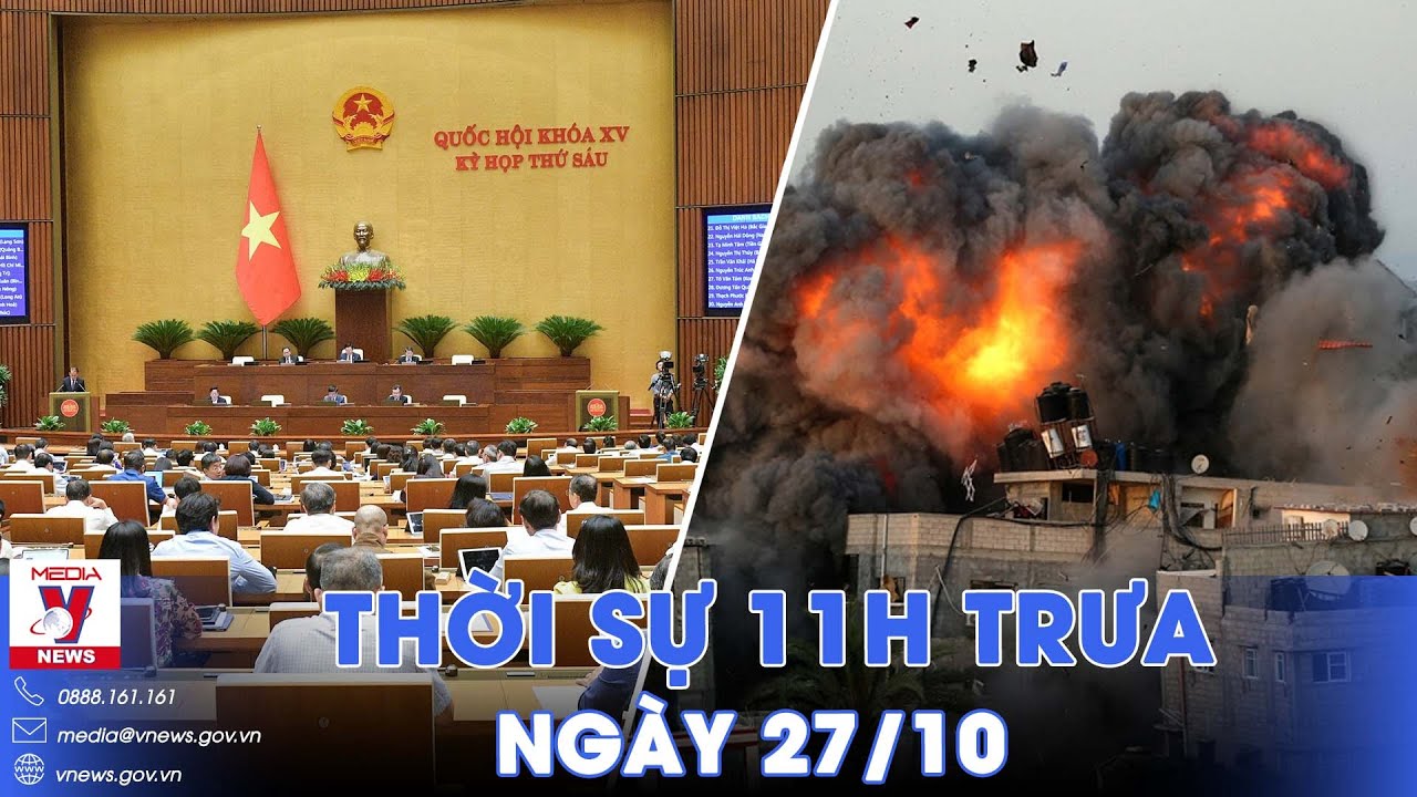 Thời sự 13h chiều 27/10. Mỹ viện trợ thêm nhiều tên lửa cho Kiev; kêu gọi Israel-Hamas ngừng bắn