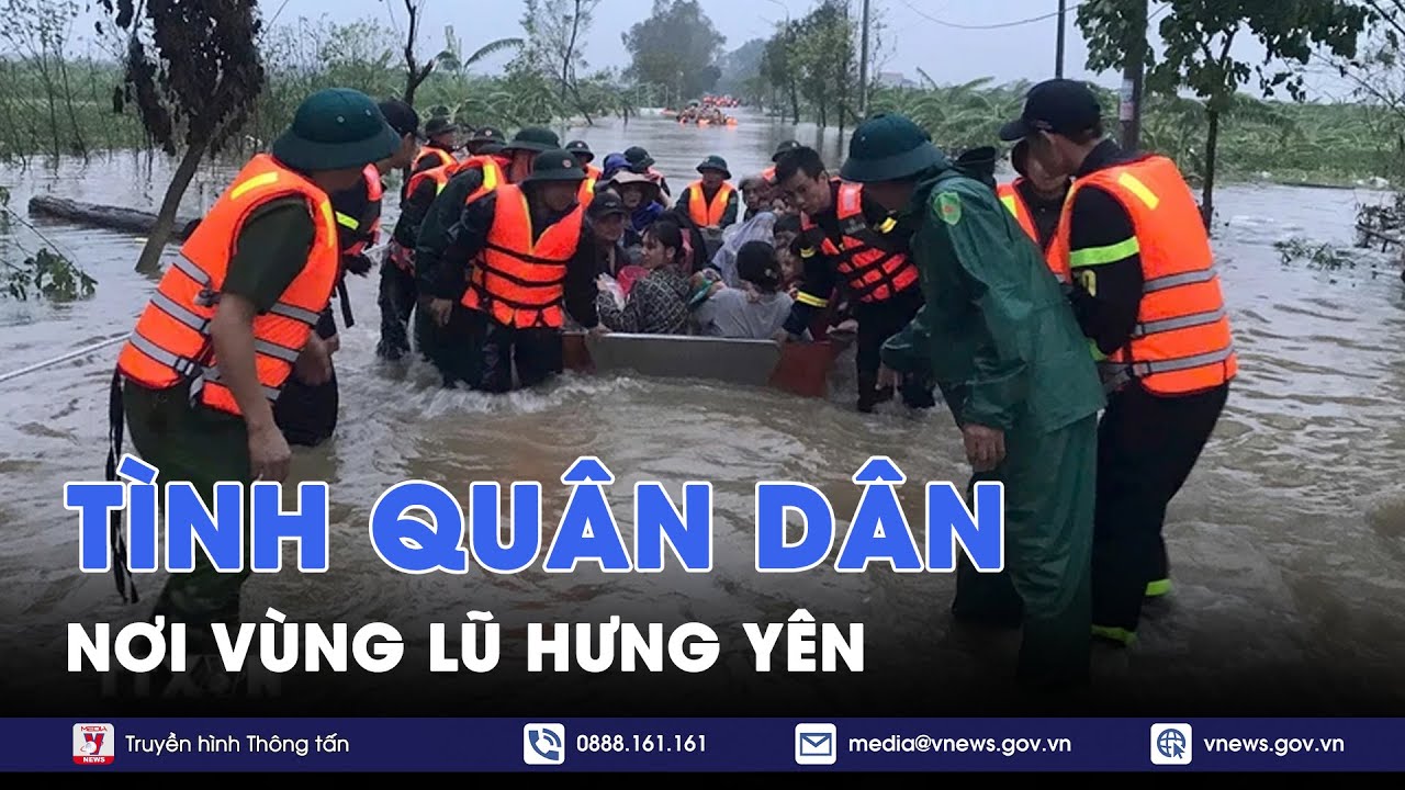 Cảm động: Chiếc xuồng quân dân nơi vùng lũ Hưng Yên - VNews