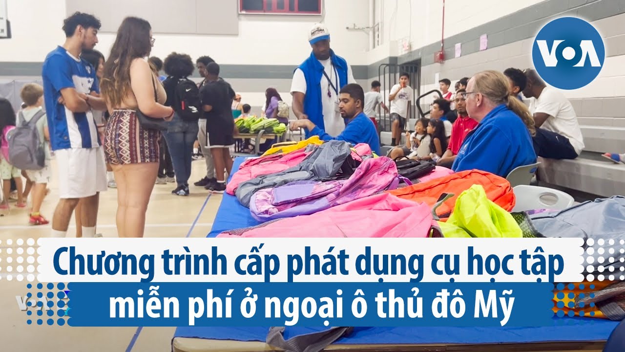 Chương trình cấp phát dụng cụ học tập miễn phí ở ngoại ô thủ đô Mỹ | VOA Tiếng Việt