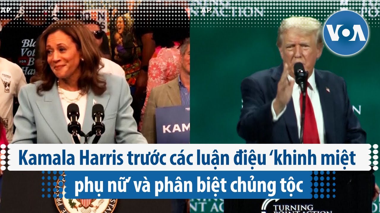 Kamala Harris trước các luận điệu ‘khinh miệt phụ nữ’ và phân biệt chủng tộc | VOA Tiếng Việt