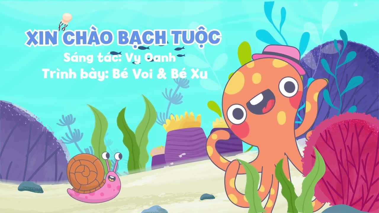 Xin chào Bạch Tuộc | Bé học đếm| Vui học cùng Voi TV