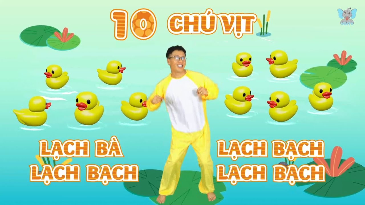 10 Chú Vịt Lạch Bà Lạch Bạch | Bé Học Đếm Số | Nhạc Thiếu Nhi Hay | Voi TV