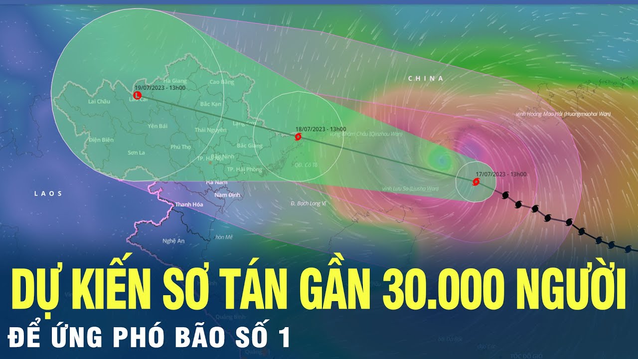 Dự kiến sơ tán gần 30.000 người để ứng phó Bão số 1 | VOV