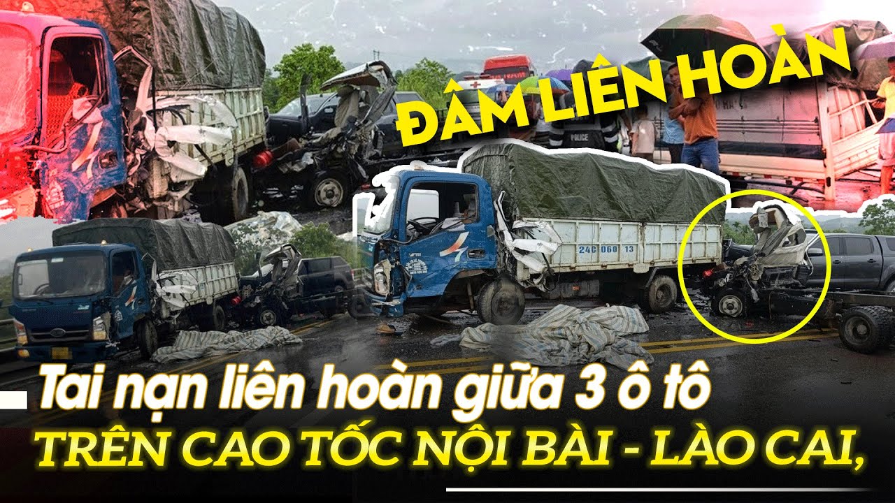 Tai nạn liên hoàn giữa 3 ô tô trên cao tốc Nội Bài - Lào Cai, 1 người tử vong | VOVTV