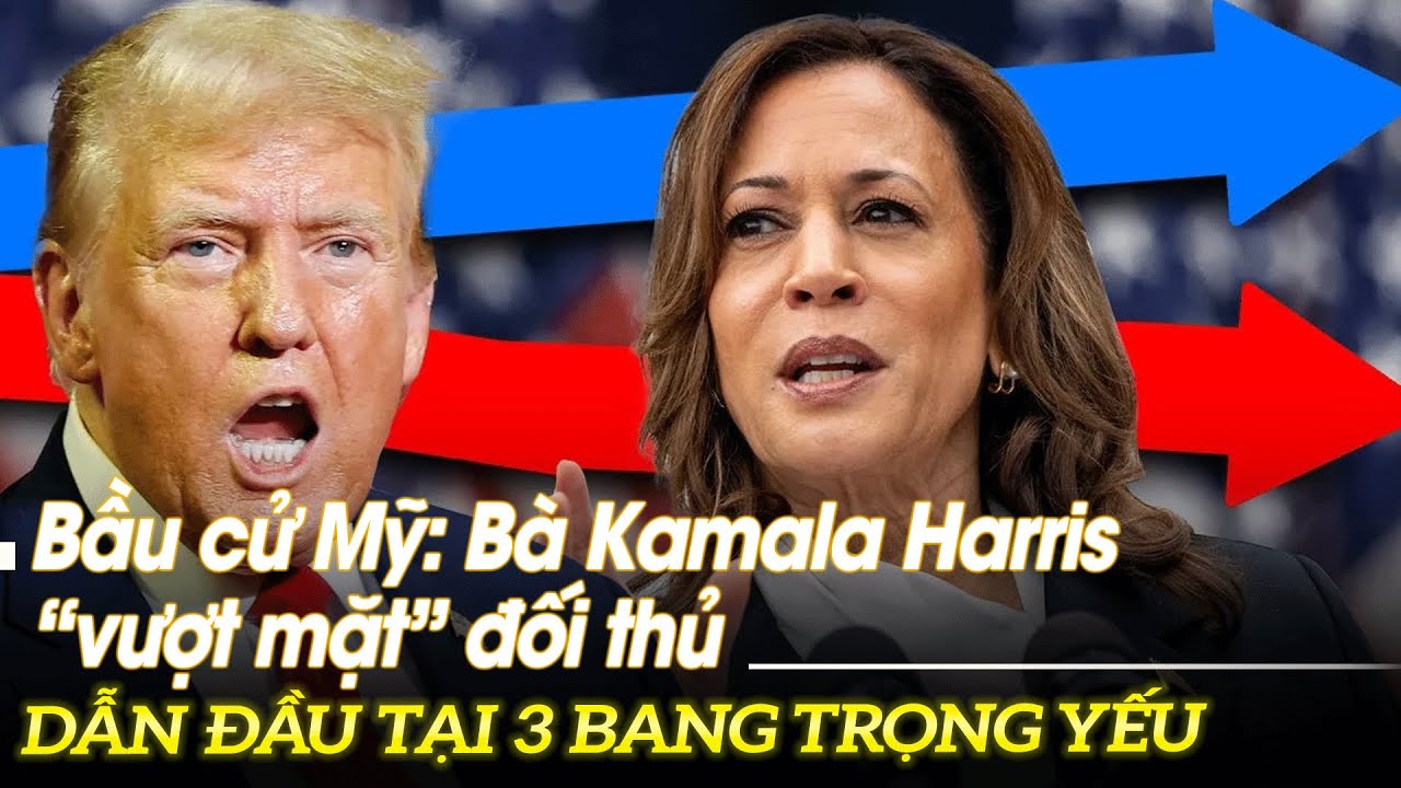 Bầu cử Mỹ: Bà Kamala Harris "vượt mặt" đối thủ, dẫn đầu tại 3 bang trọng yếu| VOVTV