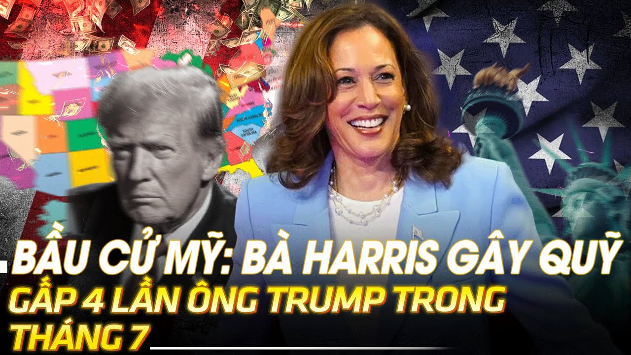 Bầu cử Mỹ  Bà Harris gây quỹ gấp 4 lần ông Trump trong tháng 7 | VOVTV