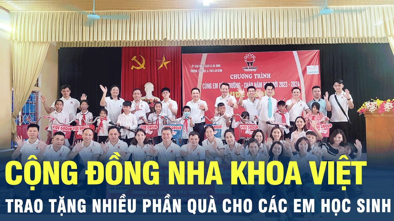 Cộng đồng Nha khoa Việt trao tặng xe đạp và nhiều phần quà cho các em học sinh khó khăn | VOV