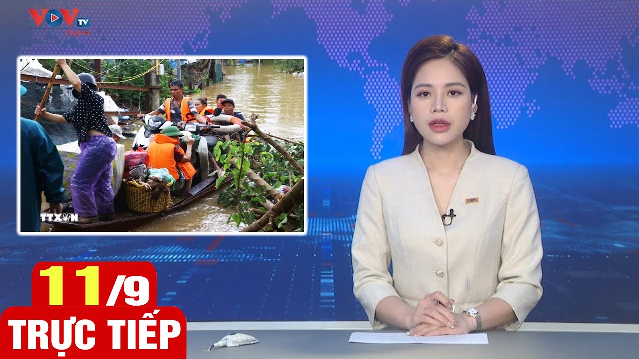 🔴TRỰC TIẾP:  Bản tin trưa ngày 12/9 | Tin lũ khẩn cấp cập nhật mới nhất | VOV