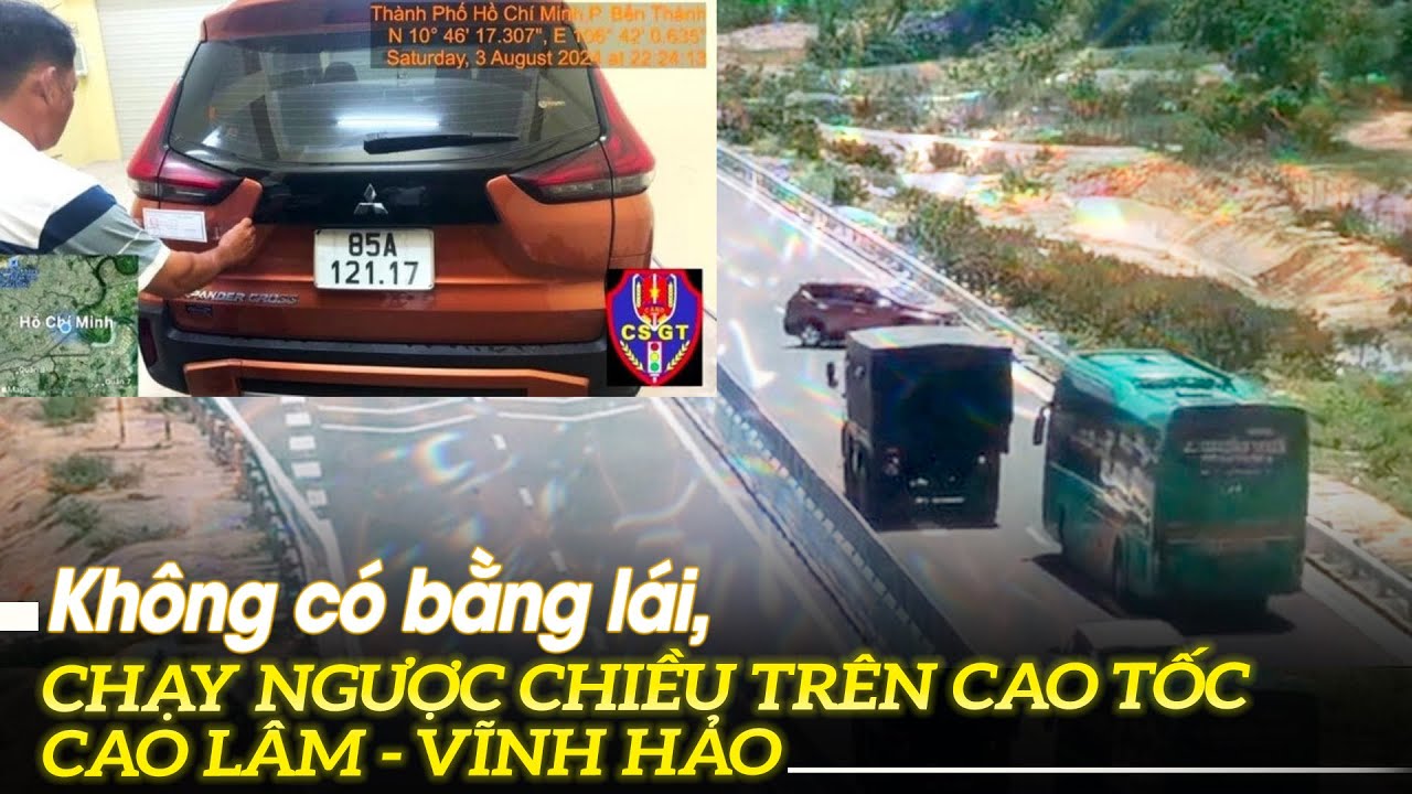 Không có bằng lái, chạy xe ngược chiều trên cao tốc Cao Lâm - Vĩnh Hảo | VOVTV