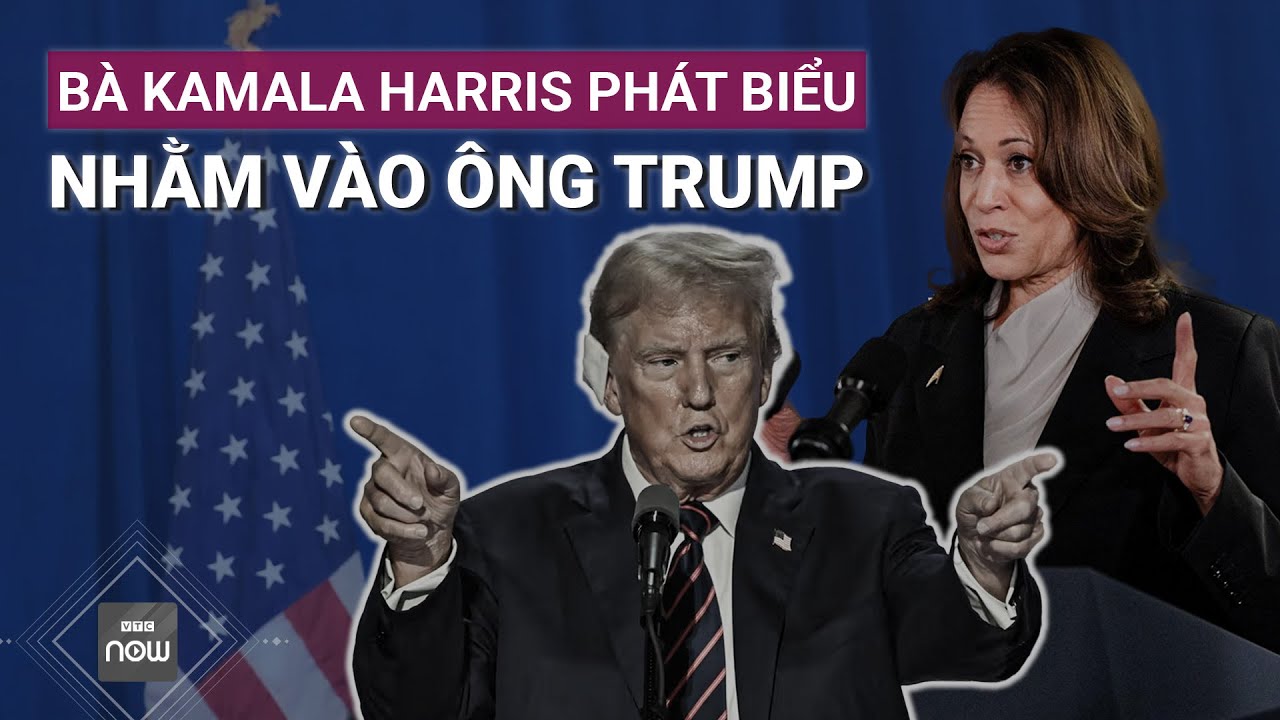 Ông Biden ngừng tranh cử, bà Kamala Harris có bài phát biểu đầu tiên nhắm vào ông Trump | VTC Now