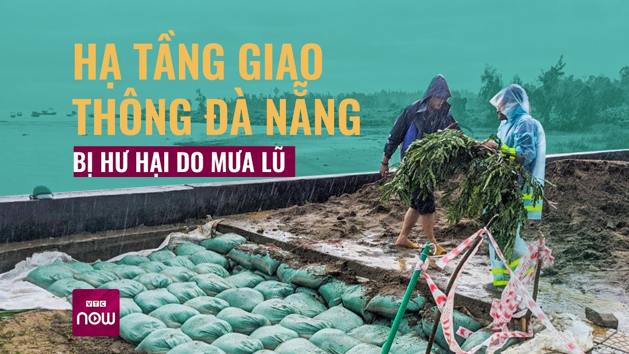 Hết làm sập taluy, mưa lớn tiếp tục làm hư hại hạ tầng giao thông thành phố Đà Nẵng | VTC Now