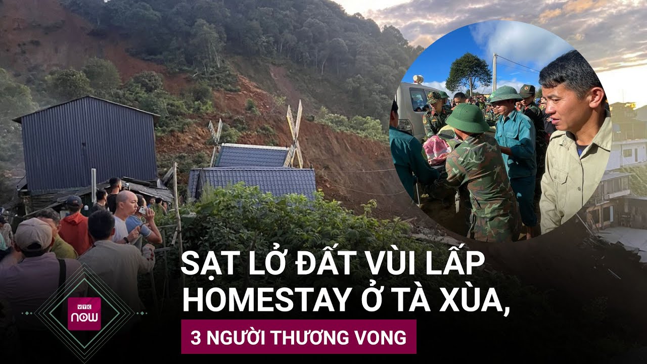 Sạt lở đất vùi lấp một homestay ở Tà Xùa, Sơn La, vợ thiệt mạng, chồng con bị thương | VTC Now