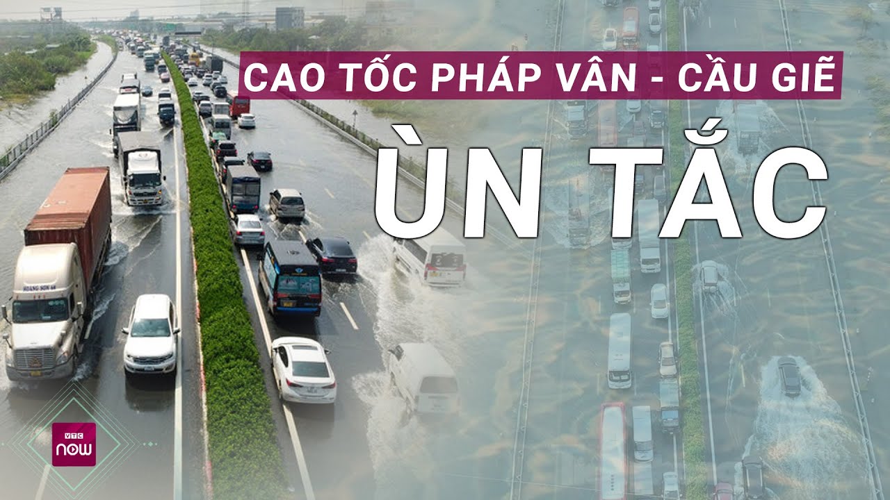 Cao tốc Pháp Vân - Cầu Giẽ (Hà Nội) đang ùn tắc cục bộ, phương tiện nhích từng chút trong mệt mỏi