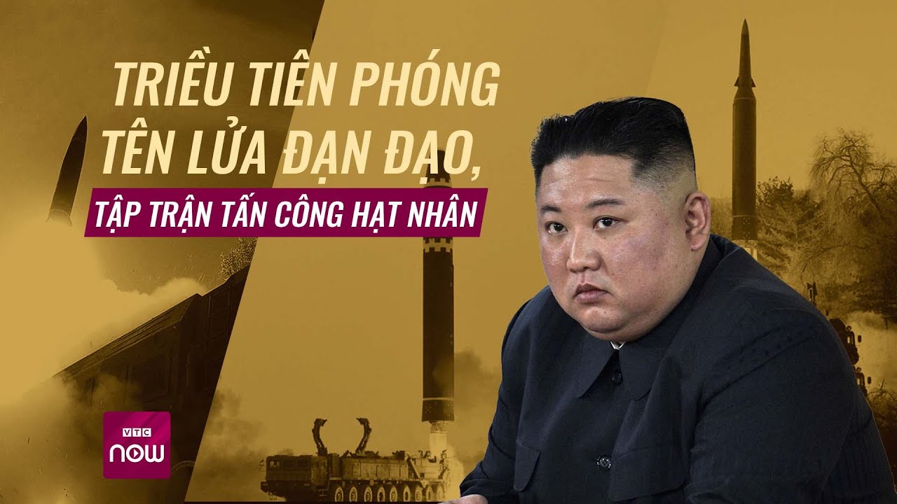 Mỹ - Hàn - Nhật tập trận chung, Triều Tiên phóng tên lửa đạn đạo trong đêm "dằn mặt" | VTC Now