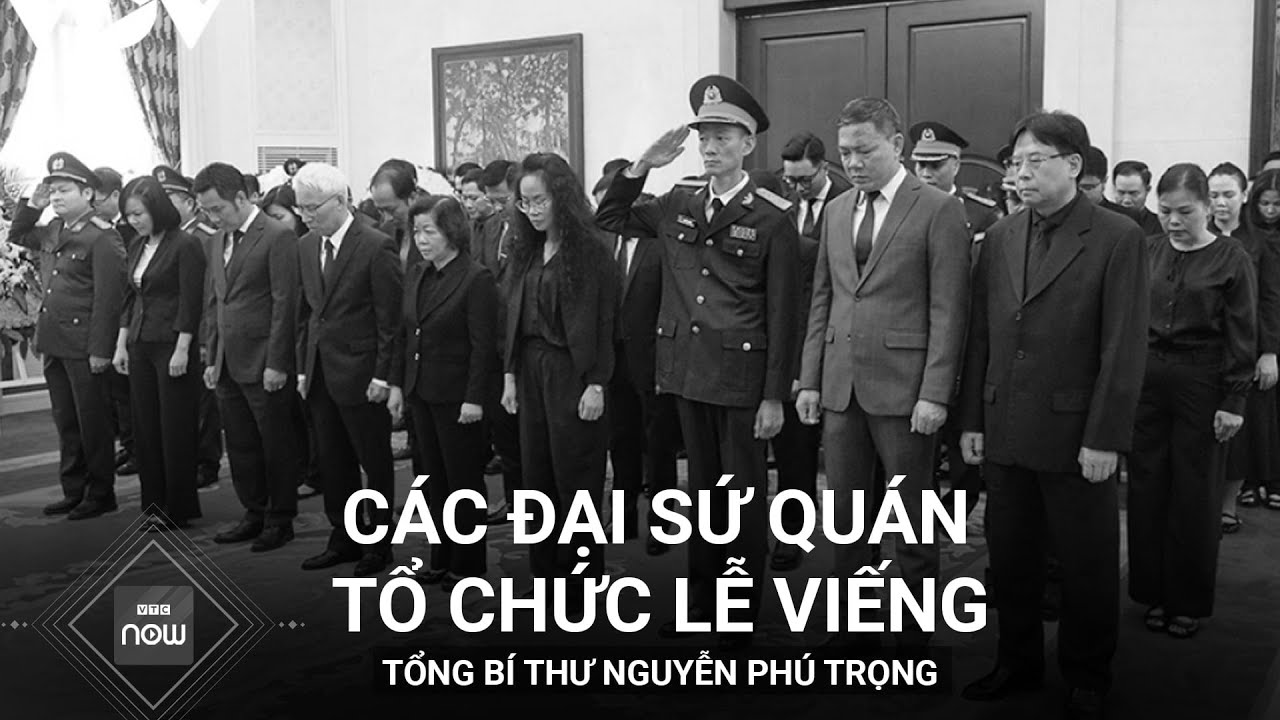 Các Đại sứ quán Việt Nam ở nhiều nước tổ chức lễ viếng Tổng Bí thư Nguyễn Phú Trọng | VTC Now