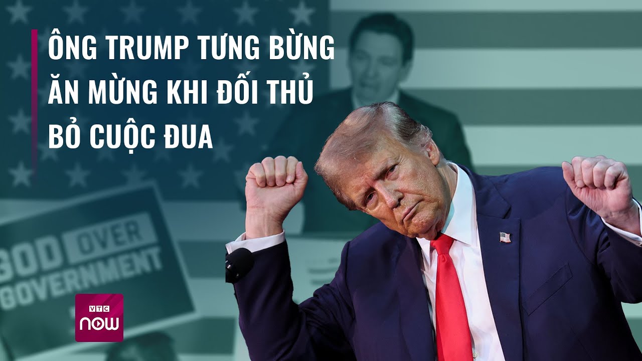 Ông Trump "tưng bừng" ăn mừng khi đối thủ bỏ cuộc đua | VTC Now