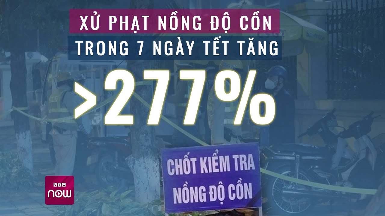 Tỉ lệ xử phạt lỗi nồng độ cồn trong 7 ngày nghỉ Tết tăng hơn 277% so với năm 2023 | VTC Now