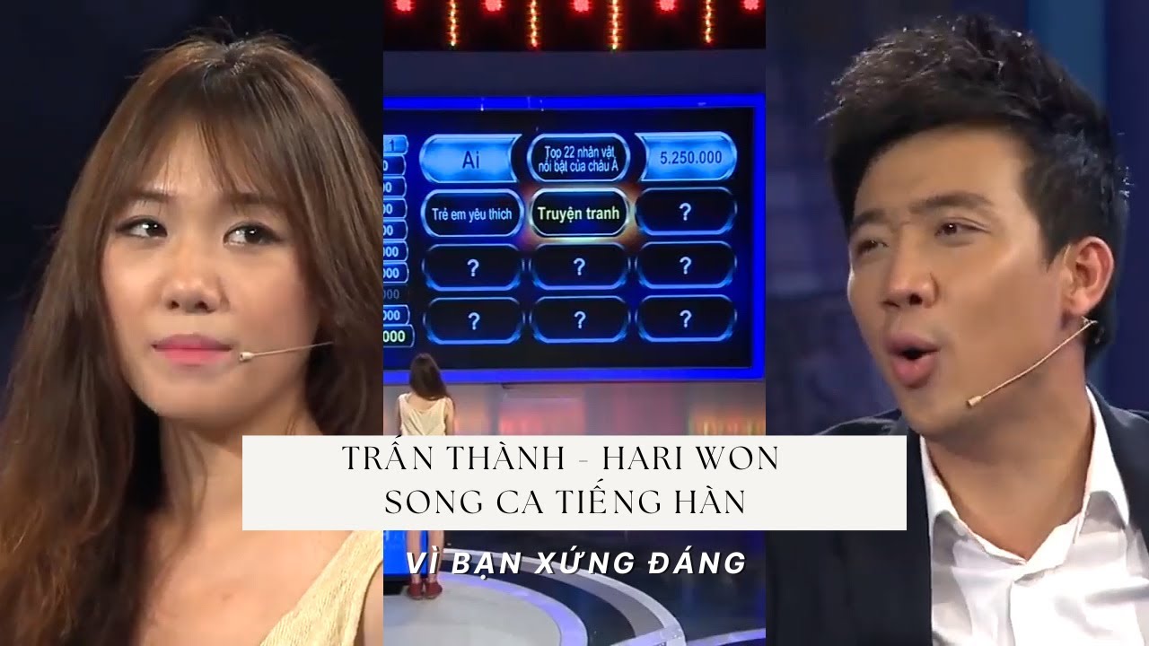 Trấn Thành và Hari Won song ca tiếng Hàn