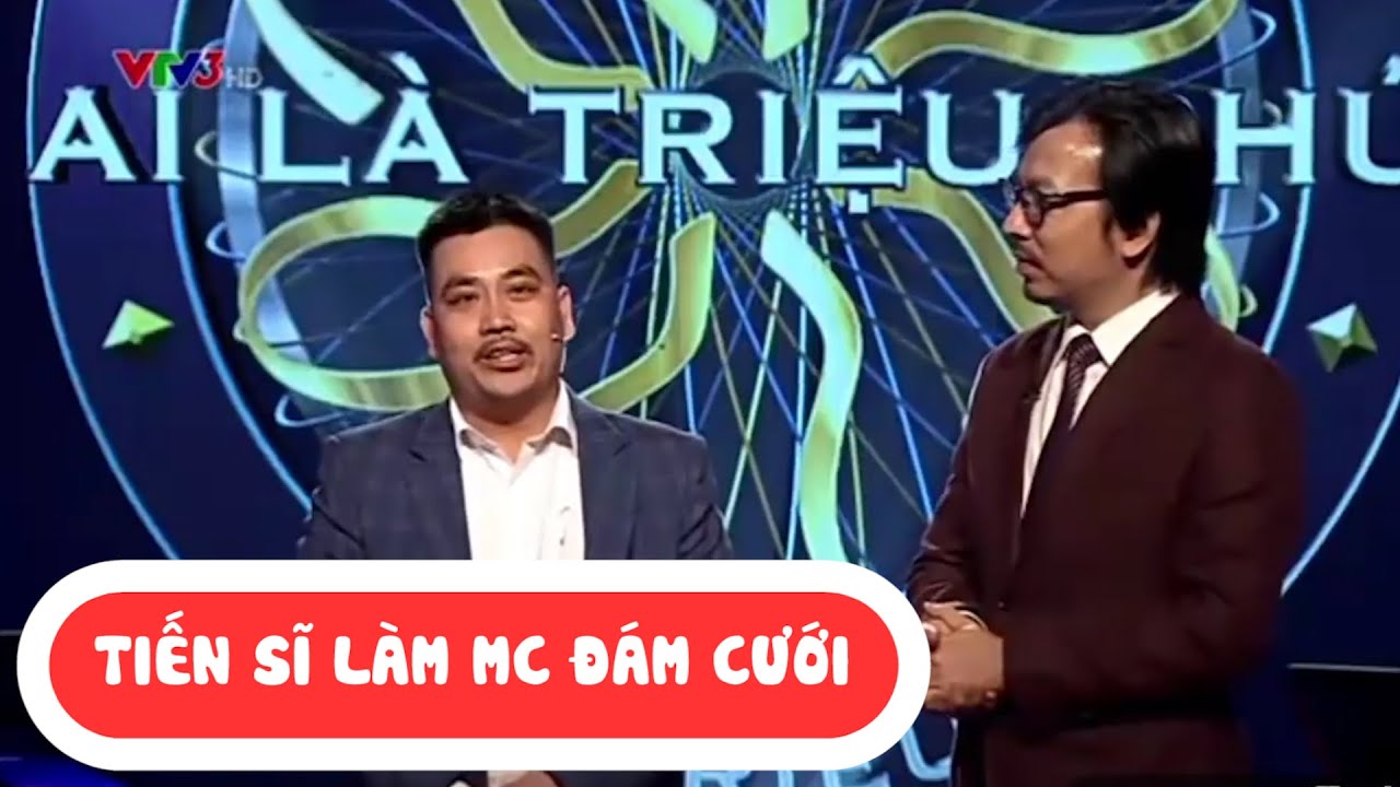 Người chơi tên Tiến Sĩ làm MC đám cưới lên Ai là triệu phú để tranh tài với giáo sư Xoay