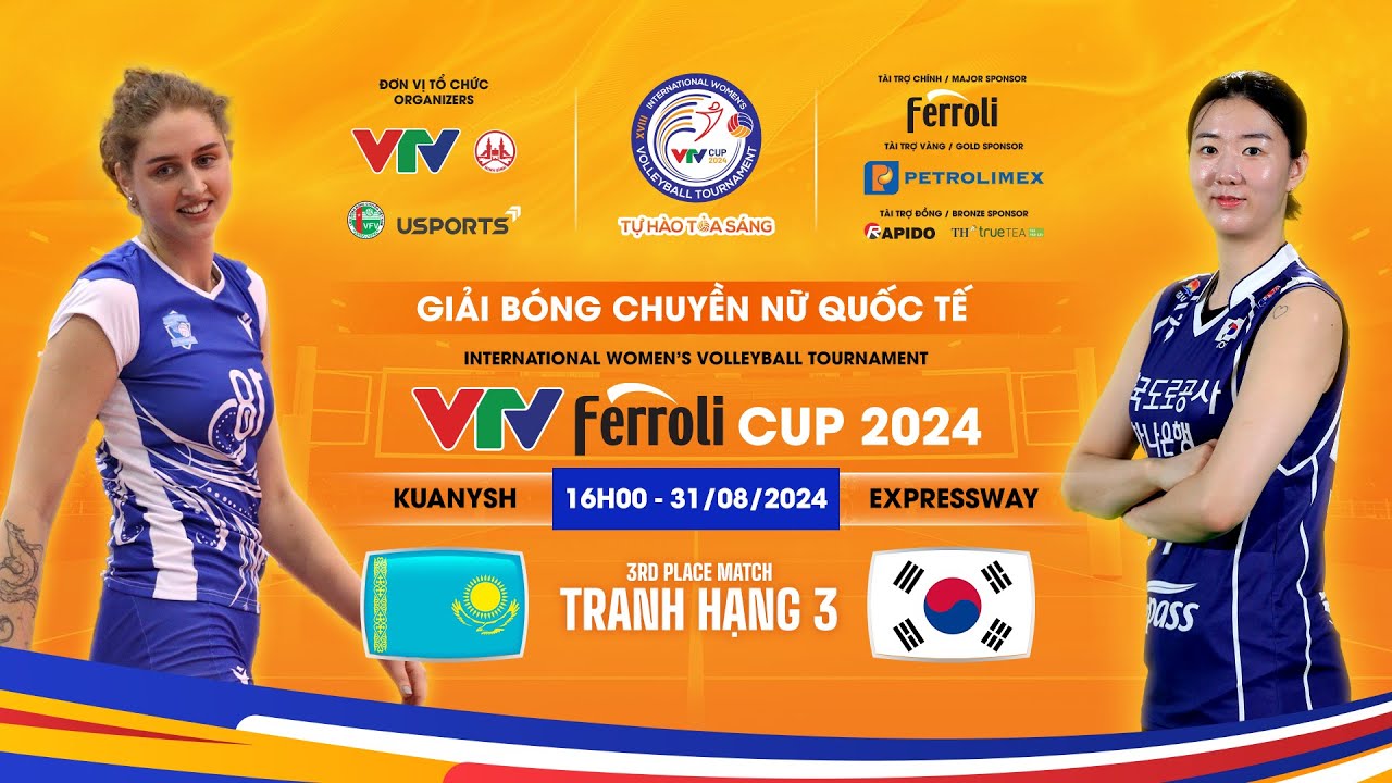 LIVE Expressway (Hàn Quốc) - Kuanysh (Kazakhstan) | Trực tiếp VTV Ferroli Cup 2024