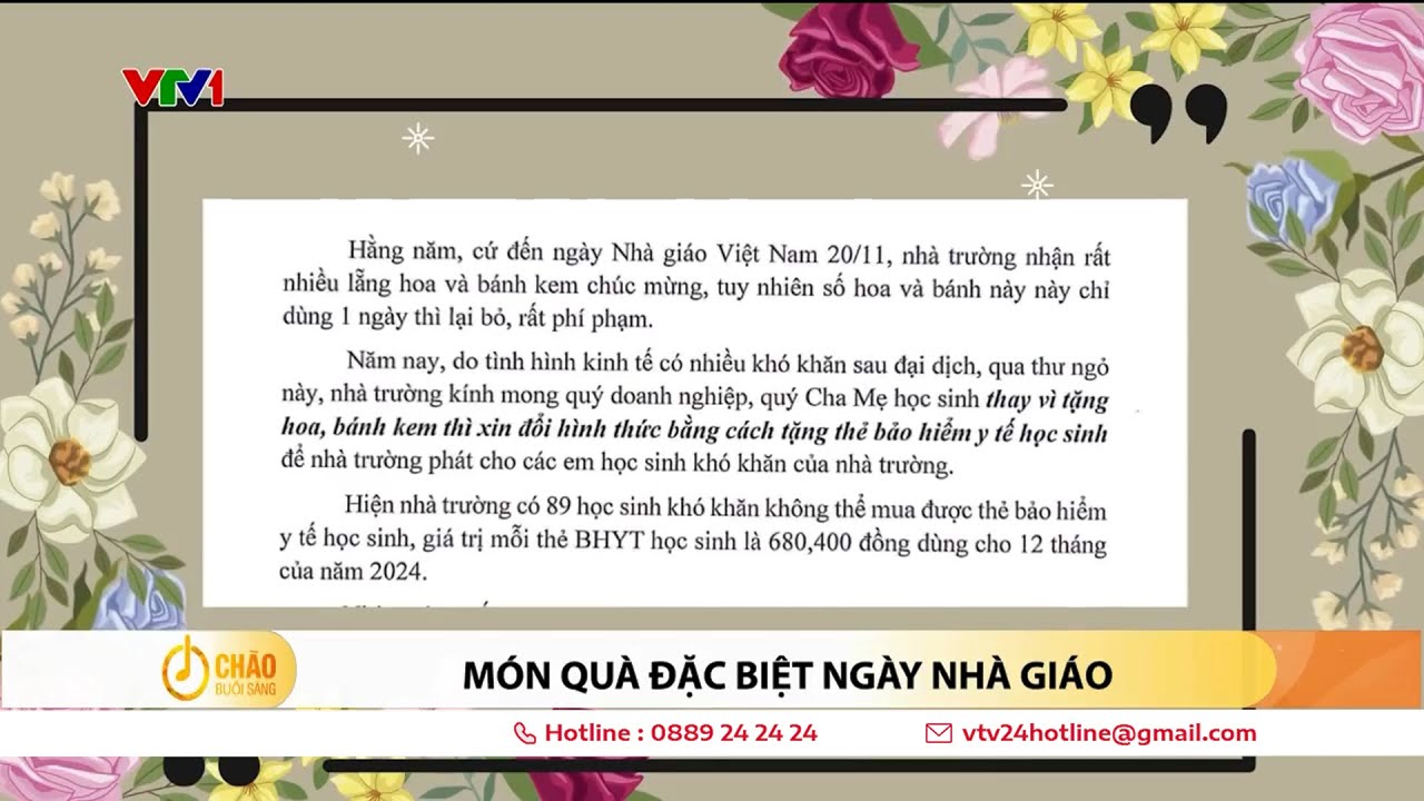 Món quà đặc biệt nhân ngày Nhà giáo Việt Nam | VTV24