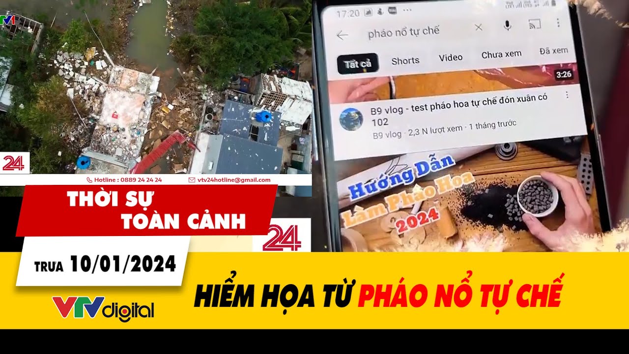 Thời sự toàn cảnh trưa 10/1/2024: Hiểm họa từ pháo tự chế | VTV24