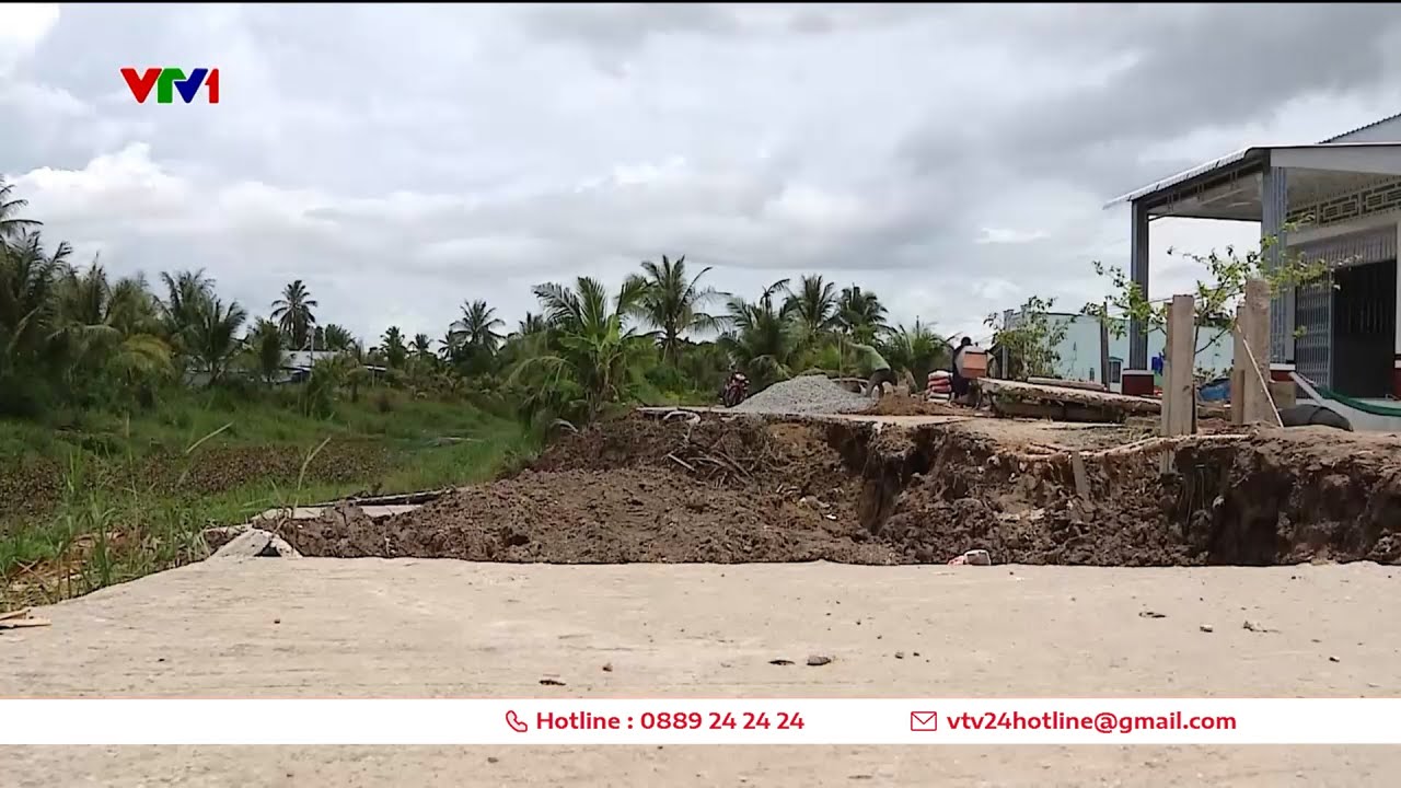 Cà Mau: Chưa lo xong sụt lún mùa khô, lại lo sạt lở mùa mưa | VTV24