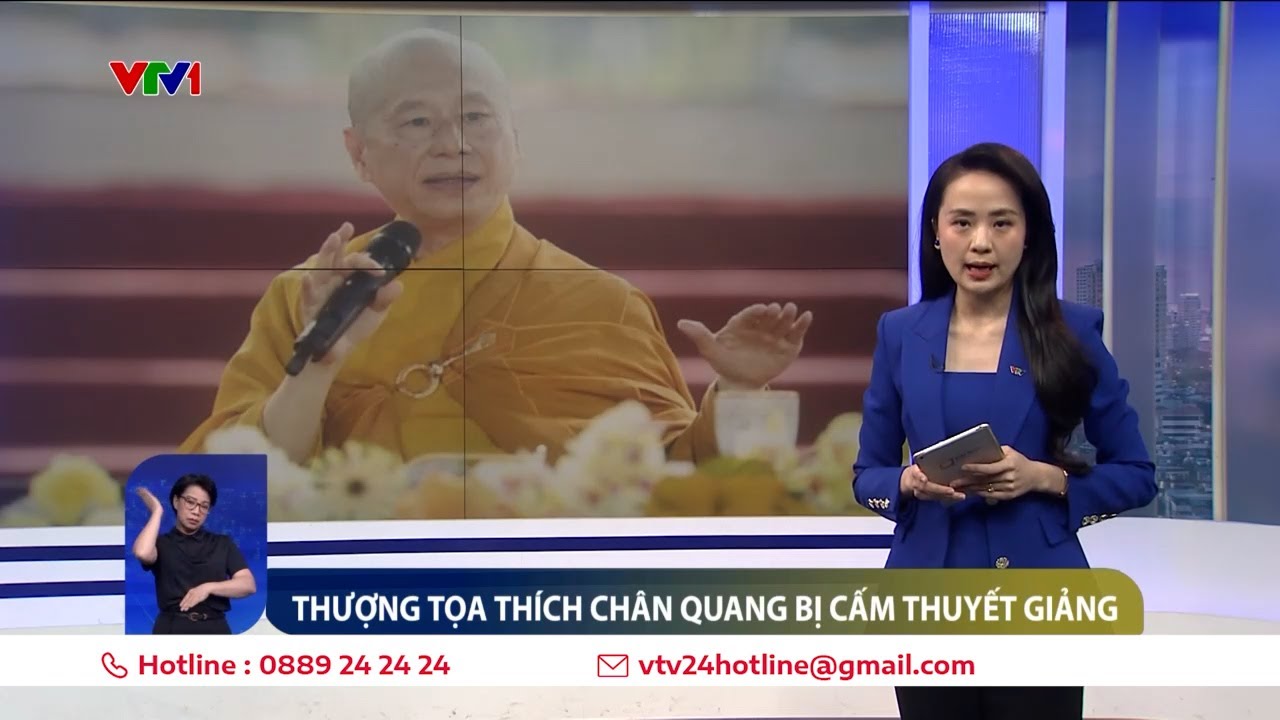 Thượng tọa Thích Chân Quang bị cấm thuyết giảng 2 năm | VTV24