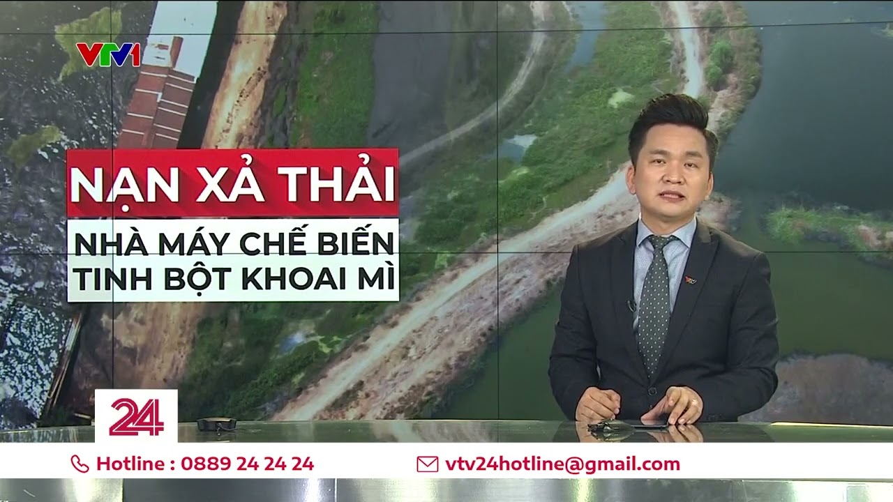 Nhà máy tinh bột sắn xả thải ra kênh làm nước đặc quánh, bốc mùi hôi thối | VTV24