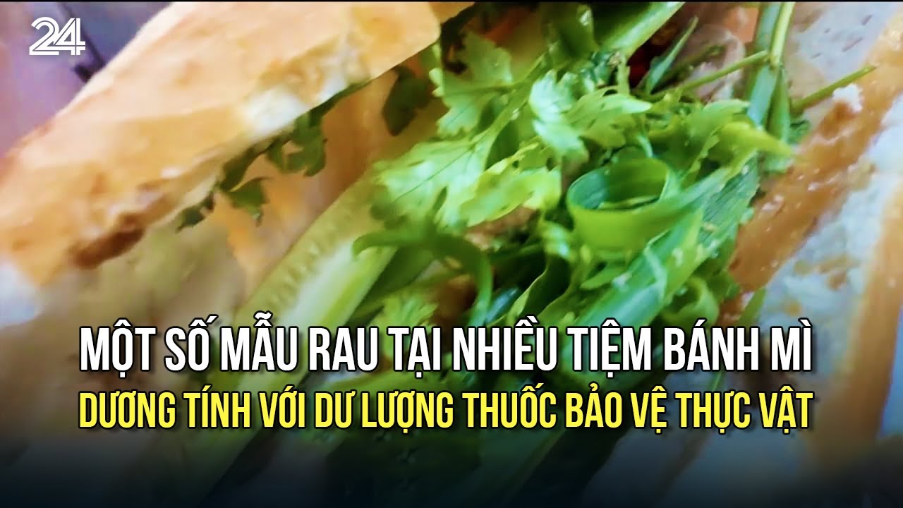 Một số mẫu rau tại nhiều tiệm bánh mì dương tính với dư lượng thuốc bảo vệ thực vật | VTV24