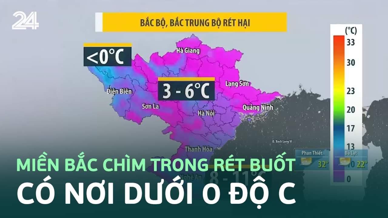 Miền Bắc chìm trong rét buốt, có nơi dưới 0 độ C | VTV24