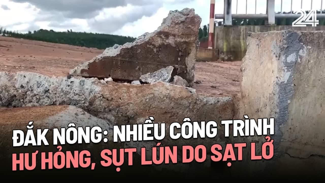 Nhiều công trình tại Đắk Nông bị hư hỏng do sạt lở, lún nứt | VTV24