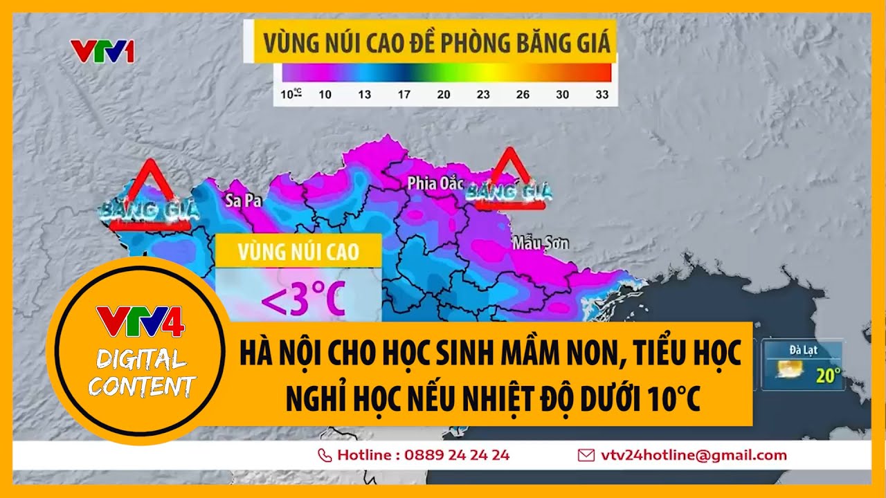 Hà Nội cho học sinh mầm non, tiểu học nghỉ học nếu nhiệt độ dưới 10°C | VTV4