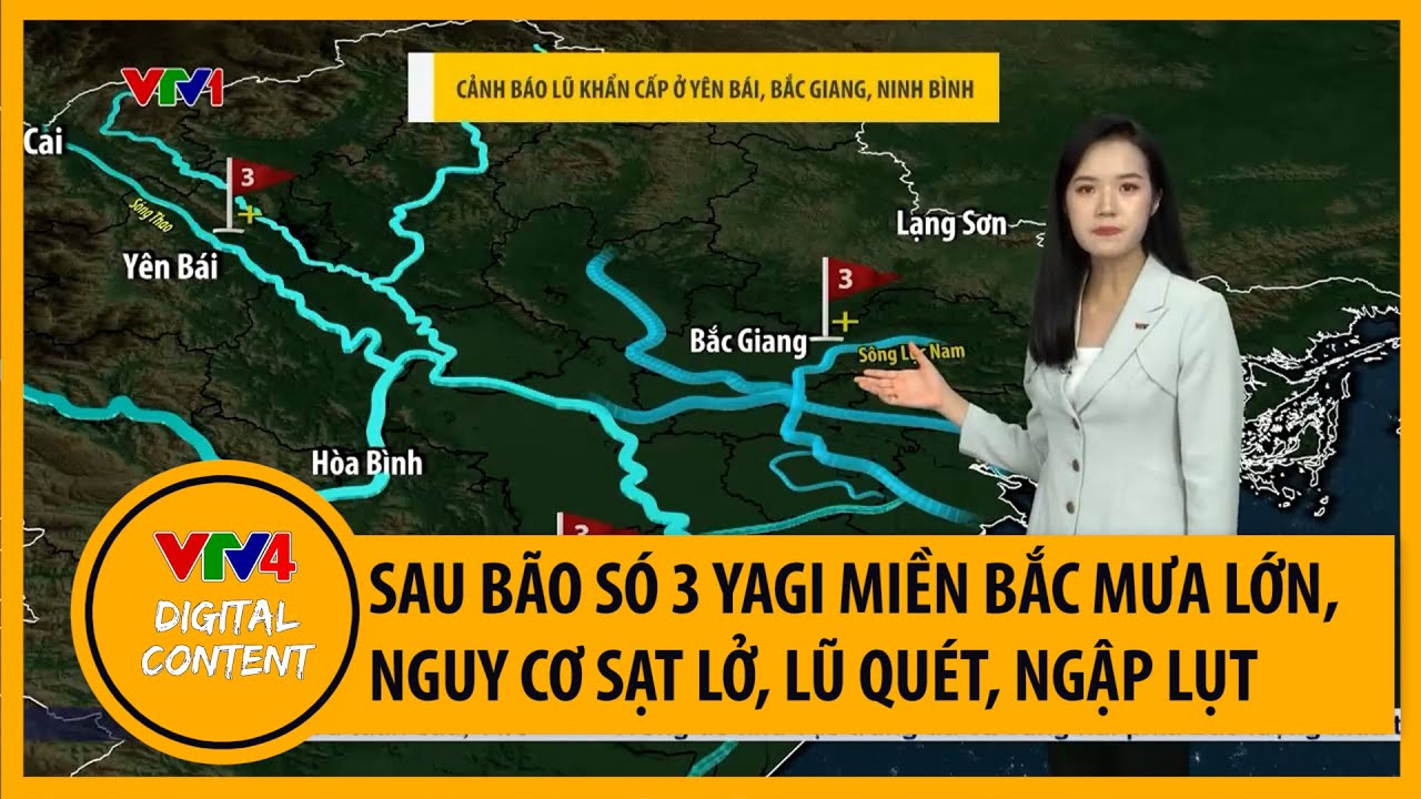 Miền Bắc mưa lớn, nguy cơ sạt lở, lũ quét. ngập lụt | VTV4