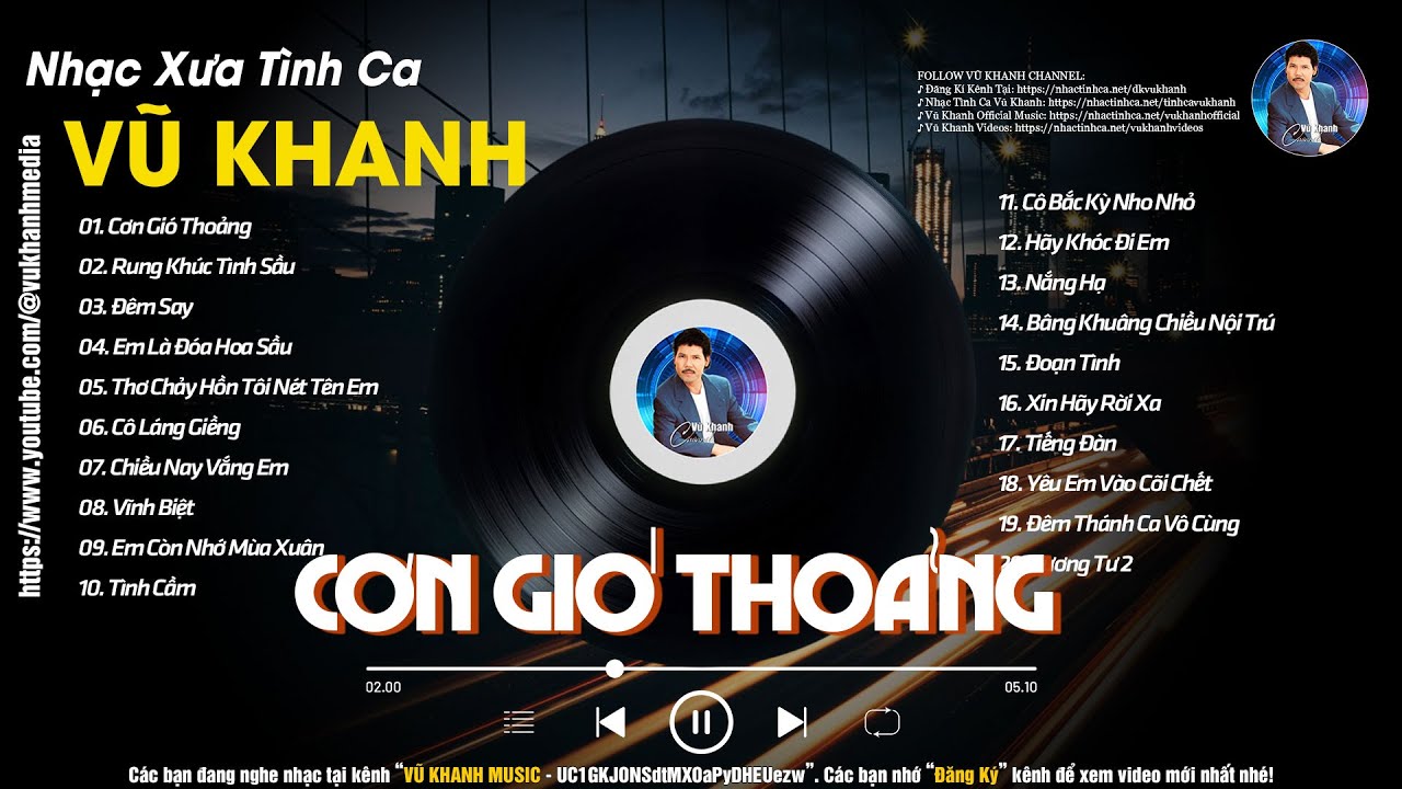 VŨ KHANH NHẠC TÌNH CA XƯA BẤT HỦ - LK Những Bài Tình Ca Nhẹ Nhàng Sâu Lắng Của Vũ Khanh