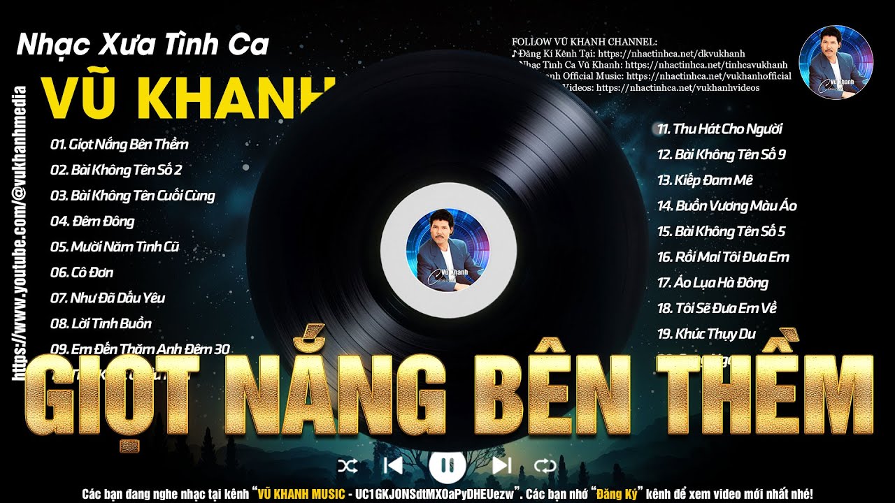 VŨ KHANH NHẠC TÌNH CA XƯA BẤT HỦ - LK Những Bài Tình Ca Nhẹ Nhàng Sâu Lắng Của Vũ Khanh