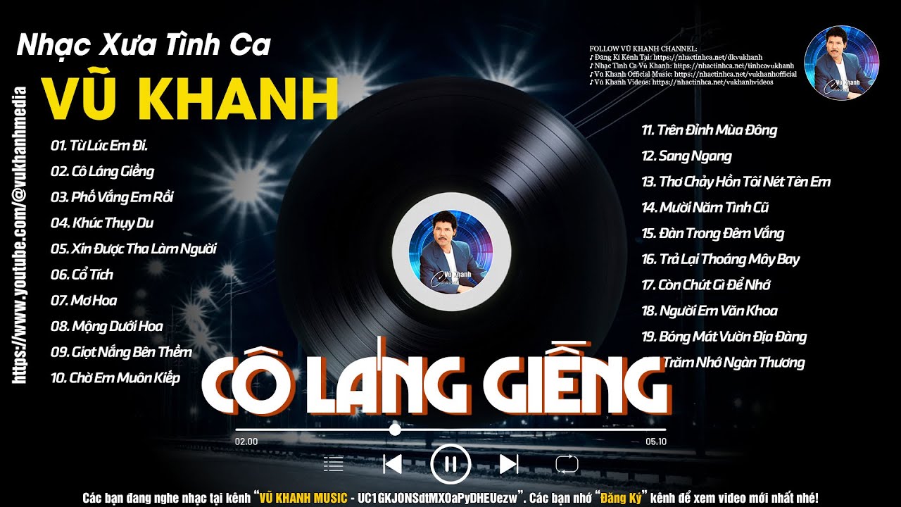 LK TỪ LÚC EM ĐI - VŨ KHANH NHẠC TÌNH CA XƯA BẤT HỦ - Tình Ca Nhẹ Nhàng Sâu Lắng Của Vũ Khanh