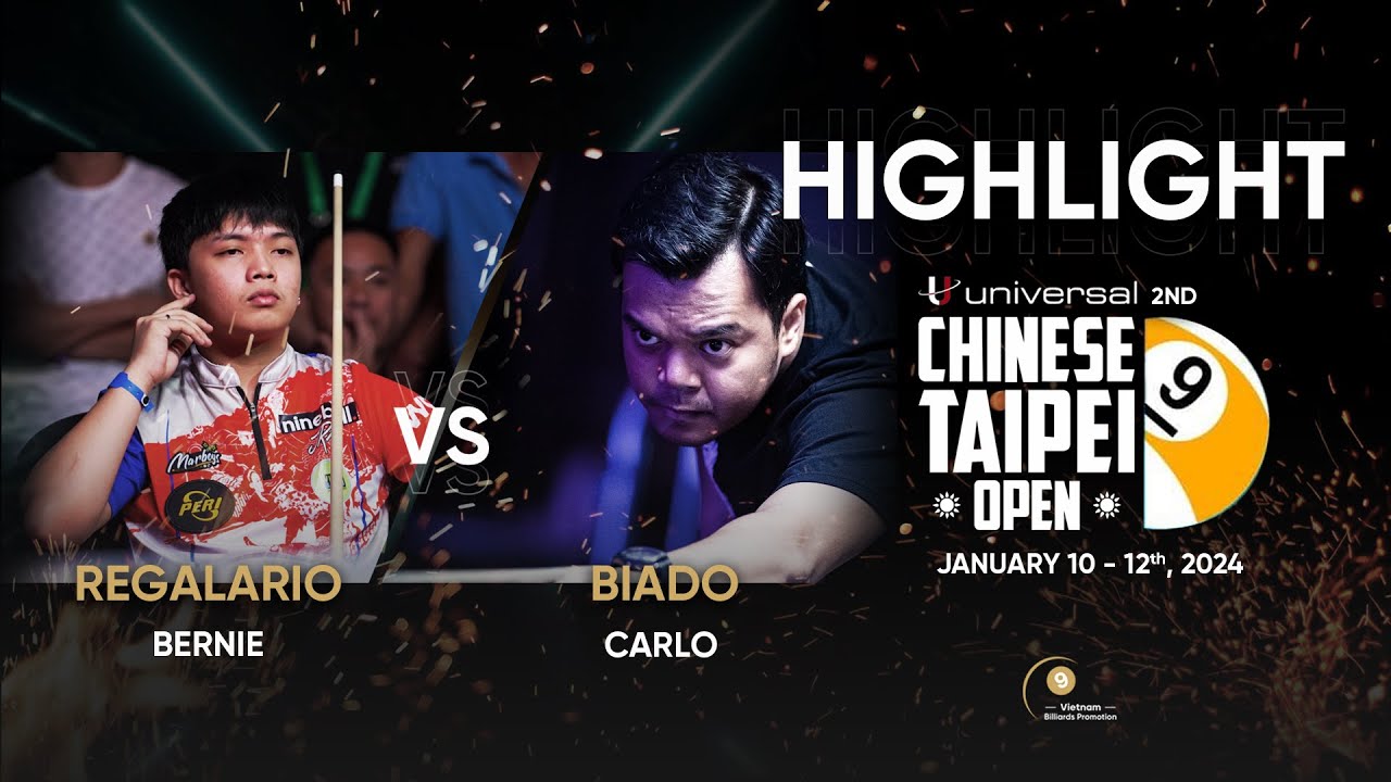 Highlights | Carlo Biado vs Bernie Regalario | CHUNG KẾT | GIẢI BILLIARD CHINESE TAIPEI OPEN 2024