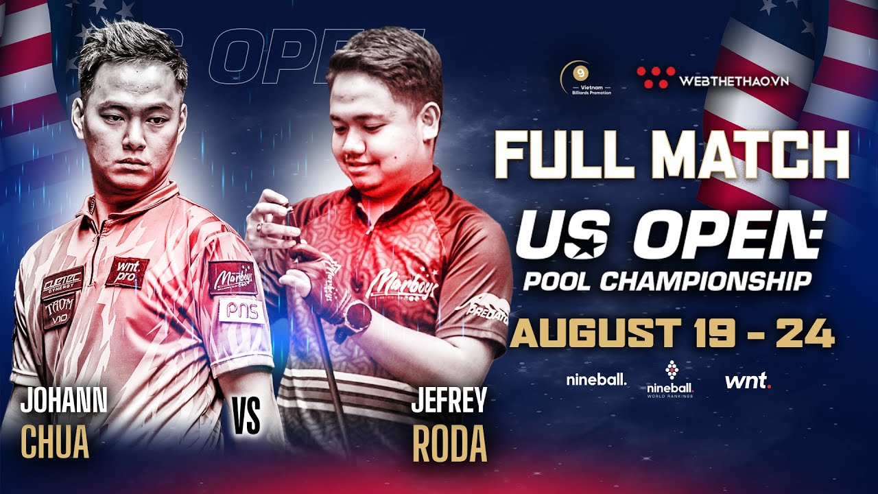 TRẬN ĐẤU | Johann Chua vs Jefrey Roda | Last 16 | Giải billiards US Open 2024