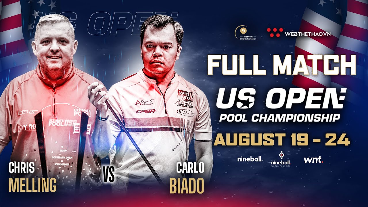 TRẬN ĐẤU | Carlo Biado vs Chris Melling | Giải billiards US Open 2024