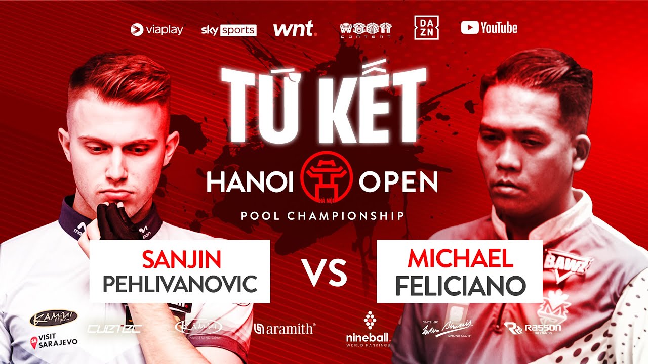 🔴Trực tiếp | Sanjin Pehlivanovic vs Michael Feliciano | Hanoi Open Pool | TABLE 1 | Quarter finals