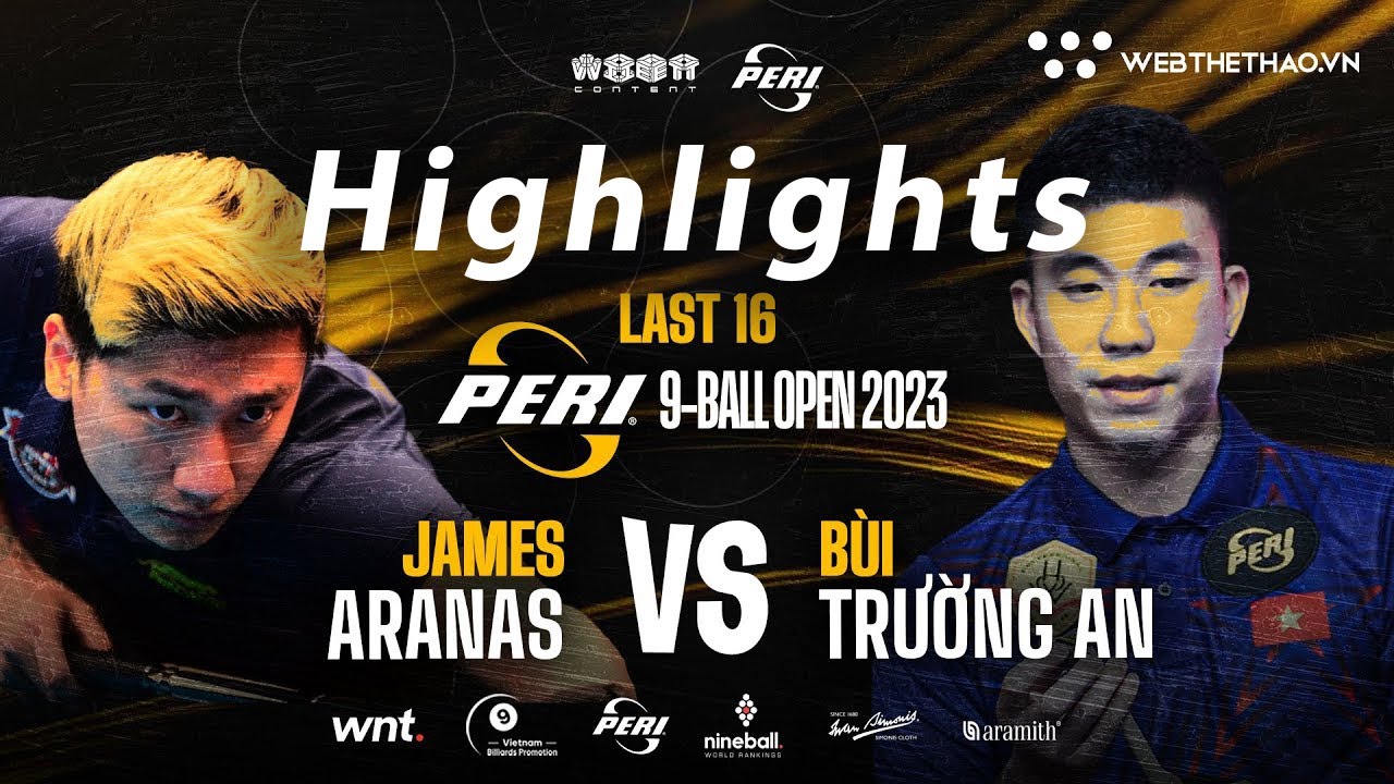 Highlights | Bùi Trường An Thua trước tuyển thủ Philippines | Giải Peri 9-Ball Open 2023 | Last 16